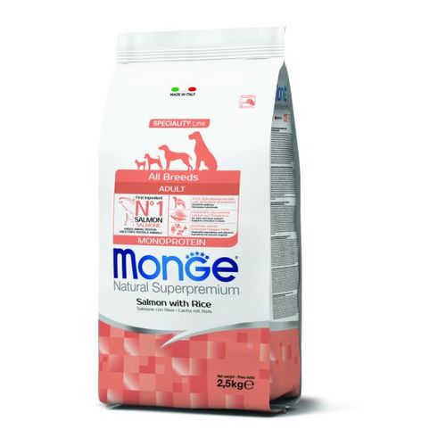 מונג' אוכל לכלב בוגר סלמון ואורז – monge salmon an – תמונת מוצר ראשית