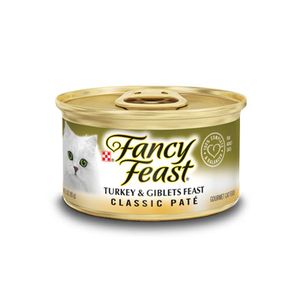 פנסי פיסט פטה הודו ועוף מעדן לחתול 85 גרם – Fancy Feast Classic Turkey & Giblets