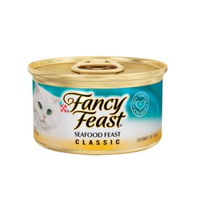 פנסי פיסט פטה פירות ים מעדן לחתול 85 גרם – Fancy Feast Classic Seafood