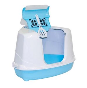 שירותים פינתיים עם גג נפתח עם כף 52.5 ס"מ – MODERNA Flip Corner cat litter pan