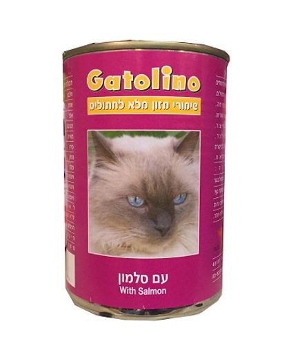 שימור לחתול גטולינו עם סלמון 410 גרם – Gatolino wi – תמונת מוצר ראשית