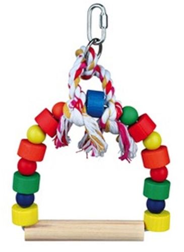 נדנדת עץ צבעונית לתוכי – trixie cage accessory – תמונת מוצר ראשית