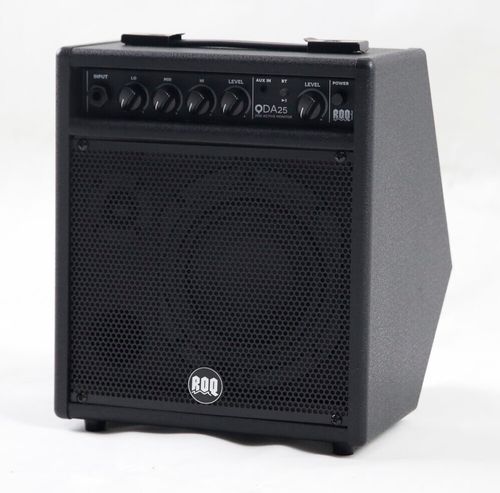 מגבר תופים אקטיבי ROQ Audio QDA25 - מגבר 25 וואט עם רמקול 5.5 אינץ', אקולייזר 3 פסים, בלוטות' וכניסות AUX לתופים אלקטרוניים וכלי נגינה