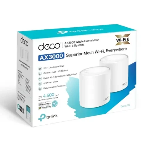 ראוטר / מגדיל טווח Tp-Link Deco X50 Mesh AX3000 Wi-F
