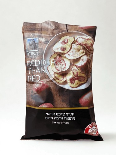 חטיף צ'יפס אורגני מתפוח אדמה אדום 100 גרם