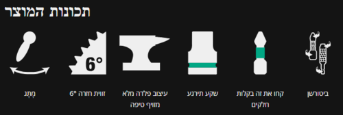 סט ביטים ובקסות 39 חלקים Tool Check Plus 1 מקצועי כולל מארז ורצ'ט ומברג WERA