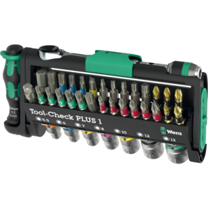 סט ביטים ובקסות 39 חלקים Tool Check Plus 1 מקצועי כולל מארז ורצ