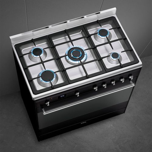 ‏תנור משולב כיריים Smeg SSA91MABL2