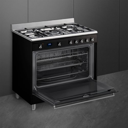 ‏תנור משולב כיריים Smeg SSA91MABL2