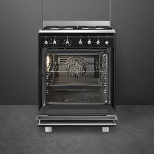 ‏תנור משולב כיריים Smeg SSA60MBL2