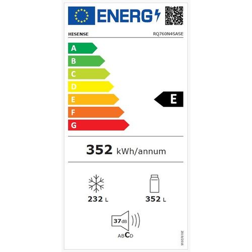 מקרר ‏מקפיא תחתון Hisense RQ760N4SASE ‏540 ‏ליטר הייסנס
