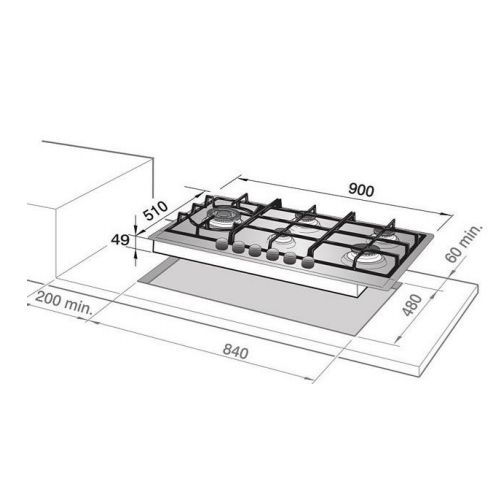 כיריים גז Delonghi NDG105X דה לונגי