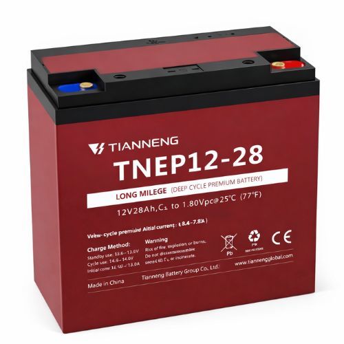 מצבר אטום פריקה עמוקה - TNEP 12V 28Ah 