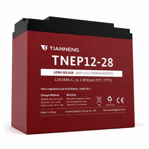 מצבר אטום פריקה עמוקה - TNEP 12V 28Ah 