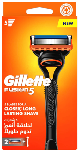 ג'ילט פיוז'ן 5 מכשיר גילוח + 2 סכינים ג'ילט - Gillette Fusion Gillette Fusion5 Razor + 2 Blades