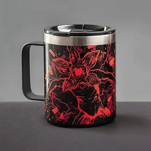 כוס תרמית עם ידית Bialetti Stranger Things עיצוב אדום שחור