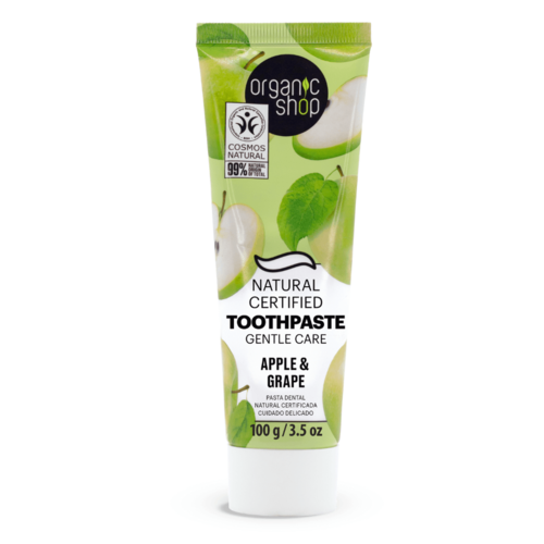 משחת שיניים תפוח וענבים אורגניק שופ 100 גרם - Organic Shop Apple & Grape Toothpaste