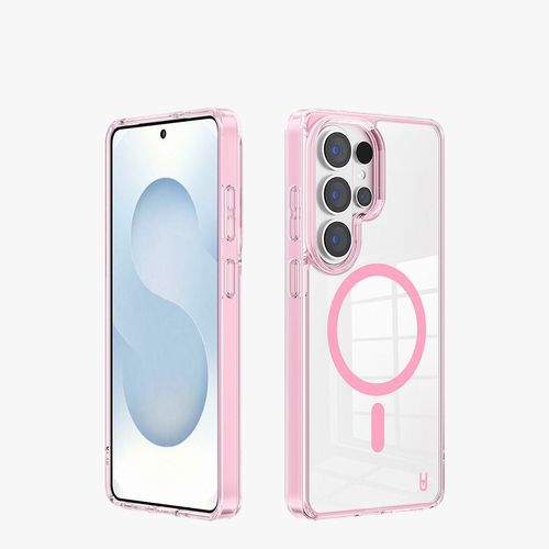 כיסוי Crystal GRIP ורוד ל-Samsung Galaxy S26 Ultra – כיסוי שקוף עם הגנה מפני נפילות ותמיכה בטעינה אלחוטית