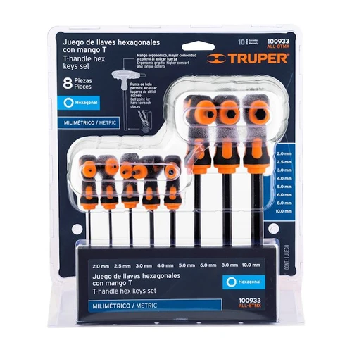 סט 8 מפתחות אלן משושים ארוכים ALL-8TMX