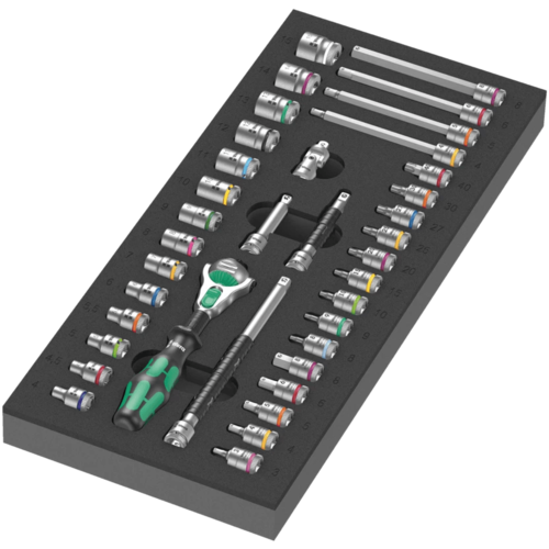 עגלת כלים מקצועית 94 חלקים | 7 מגירות – 9700 – Wera