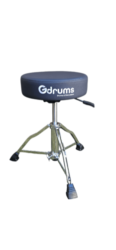 כסא עגול הידראולי עם מושב קטיפה מפנק Gdrums HDT300