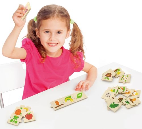 פאזל משחק התאמה 24 חלקים מעץ מלא - מעגל החיים ויגה