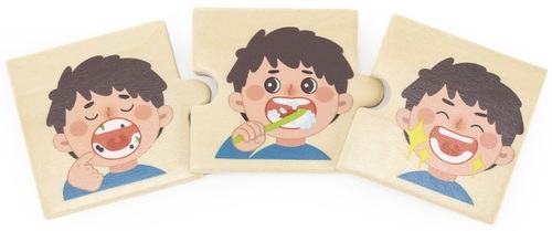 פאזל משחק התאמה 24 חלקים מעץ מלא -רצפים ויגה