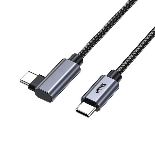 כבל טעינה 100W USB-C בזווית 90 מעלות Unitek אורך 2 מטר