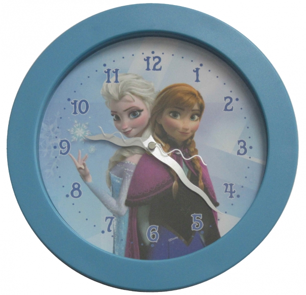 שעון קיר לילדים - אנה ואלזה Disney