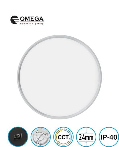 גוף תאורה ELEMENT ע.הטיח 36W לבן CCT ק.40 עגול אומגה OMEGA