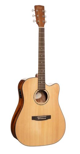 גיטרה אקוסטית מוגברת בגימור מבריק CORT EARTH60CE NAT CUTAWAY Solid Top