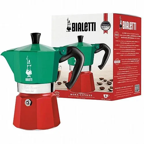מקינטה Bialetti Tricolore 6 כוסות קופסה מקורית