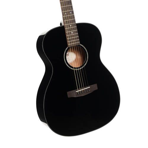 גיטרה אקוסטית שחורה CORT L60 BK Solid Top