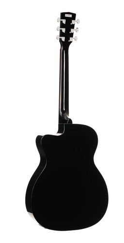 גיטרה אקוסטית מוגברת שחורה CORT 081-L60CE BK CUTAWAY Solid Top
