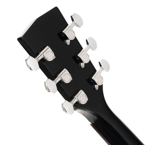 גיטרה אקוסטית מוגברת שחורה CORT 081-L60CE BK CUTAWAY Solid Top
