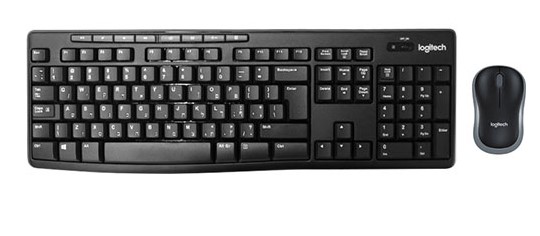 סט מקלדת ועכבר אלחוטיים Logitech Silent MK295 Grey