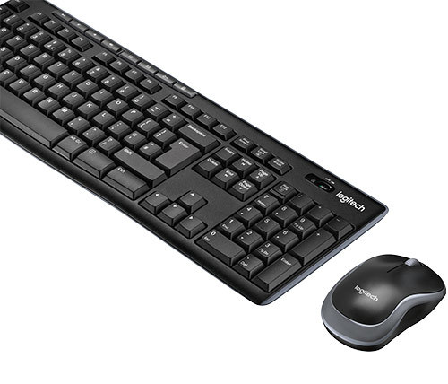 סט מקלדת ועכבר אלחוטיים Logitech Silent MK295 Grey