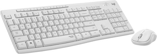 סט מקלדת ועכבר אלחוטיים Logitech Silent MK295 White
