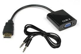 מתאם HDMI Male To VGA Female +AUDIO CABLE