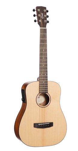 גיטרה אקוסטית מוגברת GO עם אפקטים + נרתיק CORT EARTH GO OPBB solid top W/BAG
