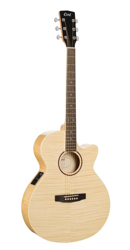 גיטרה אקוסטית מוגברת CORT SFX-FM NAT Flamed Maple CUTWAY