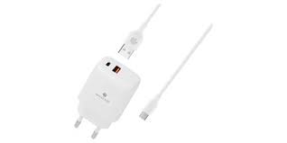 מטען קיר מהיר בצבע לבן עם כבל Miracase MWC65PQ PD3.0 65W/QC3.0 30W USB-C