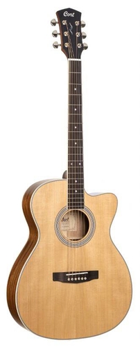 גיטרה אקוסטית מוגברת עם נרתיק CORT PURE-OCF NS Cutaway with Fishman, Sitka Spruce Top