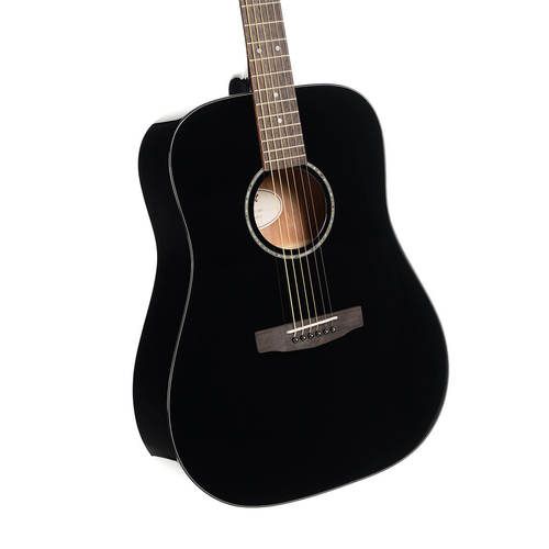 גיטרה אקוסטית שחורה CORT EARTH 60 BK Solid Top