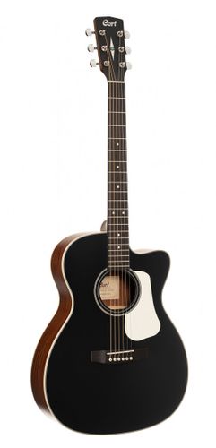 גיטרה אקוסטית מוגברת שחורה CORT L100-OCF-CED BKS CEDAR TOP CUTAWAY