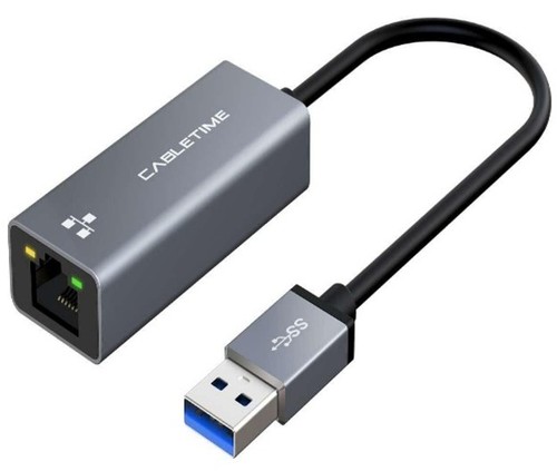 מתאם CABLETIME USB 3.0 ל-RJ45 – מהירות 1000Mbps