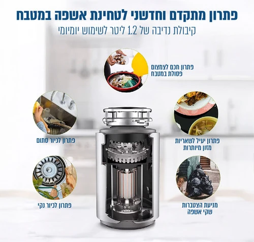 טוחן אשפה 1.25 כ