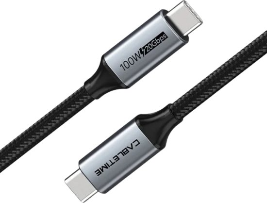 1M  כבל USB-C ל-USB-C בתקן USB 3.2 Gen2x2 20Gbps 100W 