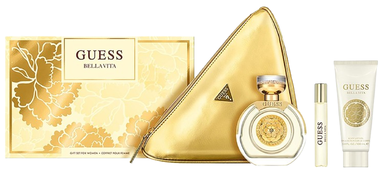 Guess Bella Vita Gift Set 100ML EDP + 15ML EDP + 100ML Body Lotion + Pouch מארז גאס בלה ויטה לאישה