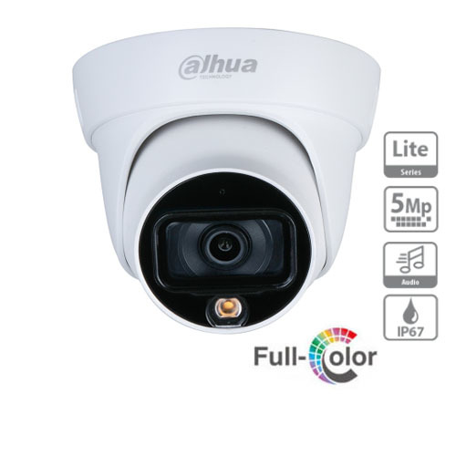 מצלמת אבטחה כיפה ראיית לילה צבעונית 5.0MP Full Color עדשה 2.8 מ